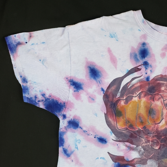 CUSTOM Travis Scott Anime Codeine Tie Dye Shortsleeve Shirt Mens Large Houston - Picture 2 of 8